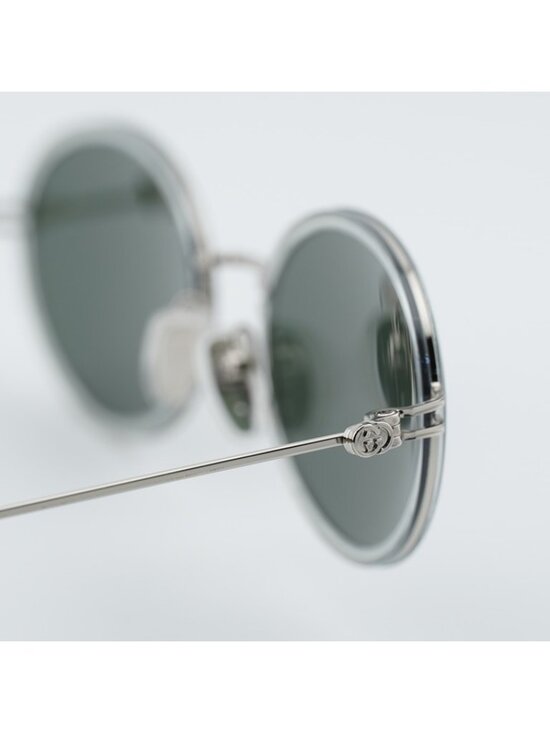 Gucci GG1980S 005 Sunglasses Transparent Cloudy Grey/Silver Oval Frame
